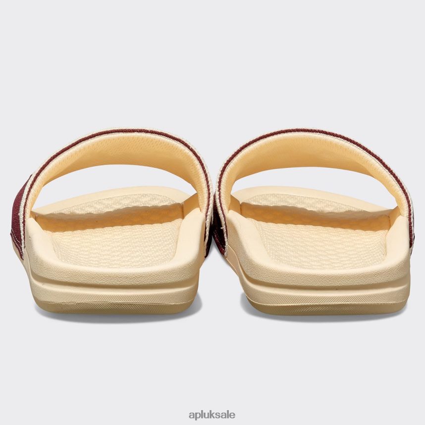 APL Big Logo TechLoom Slide 5 - VH8XNZ1004 APL Shoes UK Vanilla/Burgundy/Sea Salt Men Slides