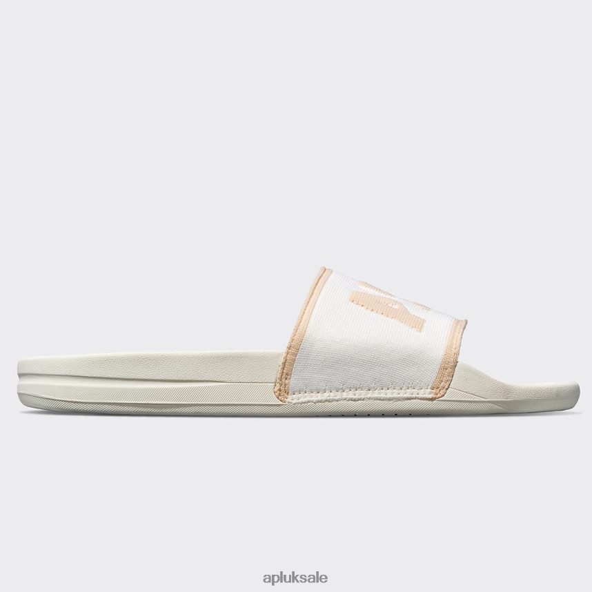 APL Big Logo TechLoom Slide 5 - VH8XNZ1005 APL Shoes UK Ivory/Warm Silk Men Slides