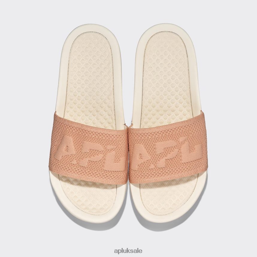 APL Big Logo TechLoom Slide 5 - VH8XNZ1007 APL Shoes UK Ivory/Blush Men Slides