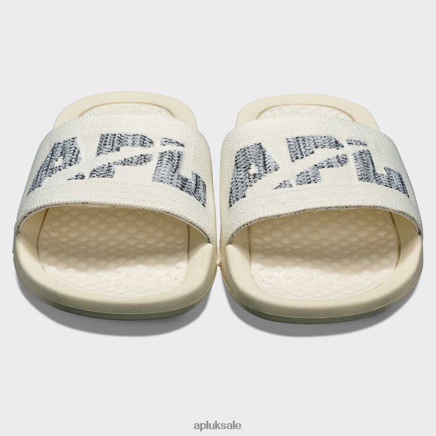 APL Big Logo TechLoom Slide 5 - VH8XNZ992 APL Shoes UK Pristine/Heather Grey Men Slides