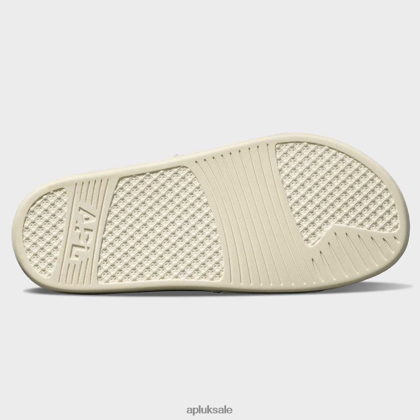 APL Big Logo TechLoom Slide 5 - VH8XNZ992 APL Shoes UK Pristine/Heather Grey Men Slides