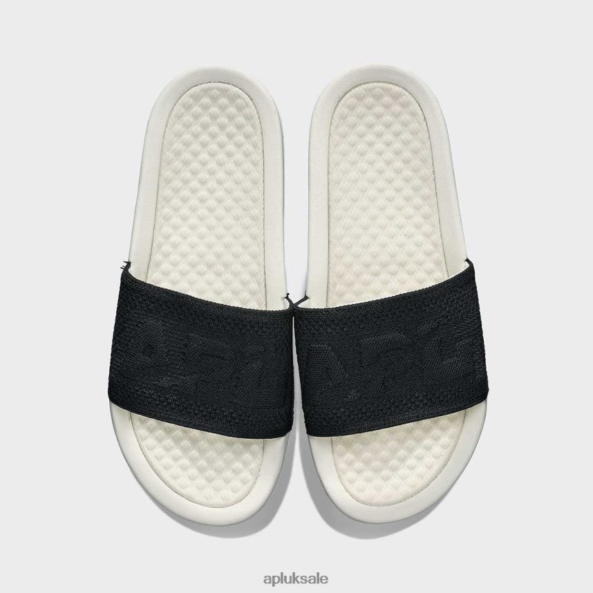 APL Big Logo TechLoom Slide 5 - VH8XNZ994 APL Shoes UK Ivory/Black Men Slides