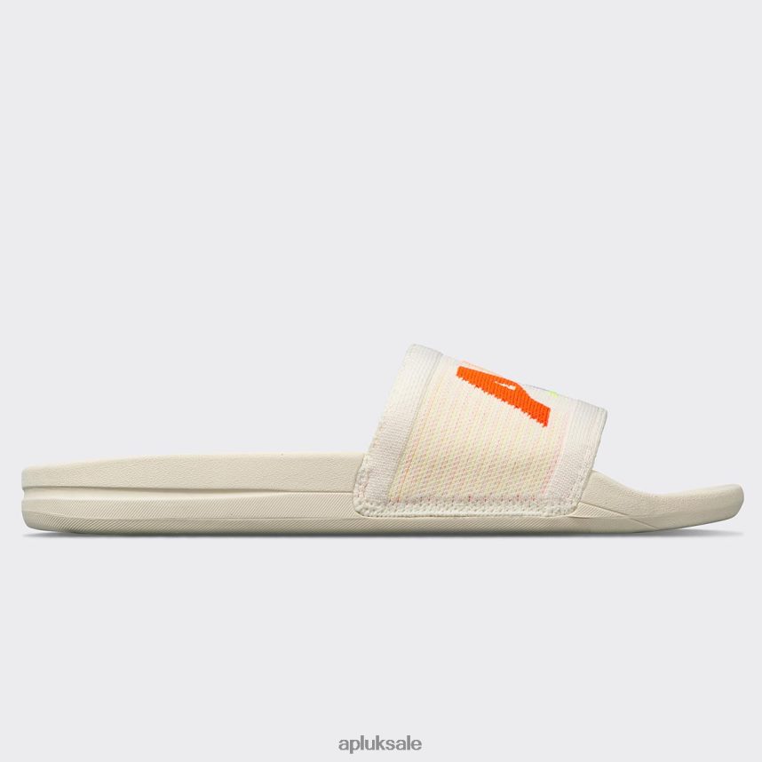 APL Big Logo TechLoom Slide 6 - VH8XNZ1018 APL Shoes UK Pristine/Neon/Blocked Men Slides