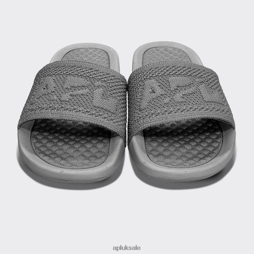 APL Big Logo TechLoom Slide 6 - VH8XNZ1023 APL Shoes UK Cosmic Grey Men Slides