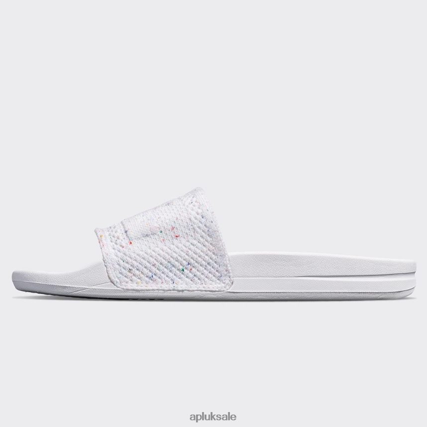 APL Big Logo TechLoom Slide 6 - VH8XNZ1030 APL Shoes UK White/Confetti Men Slides