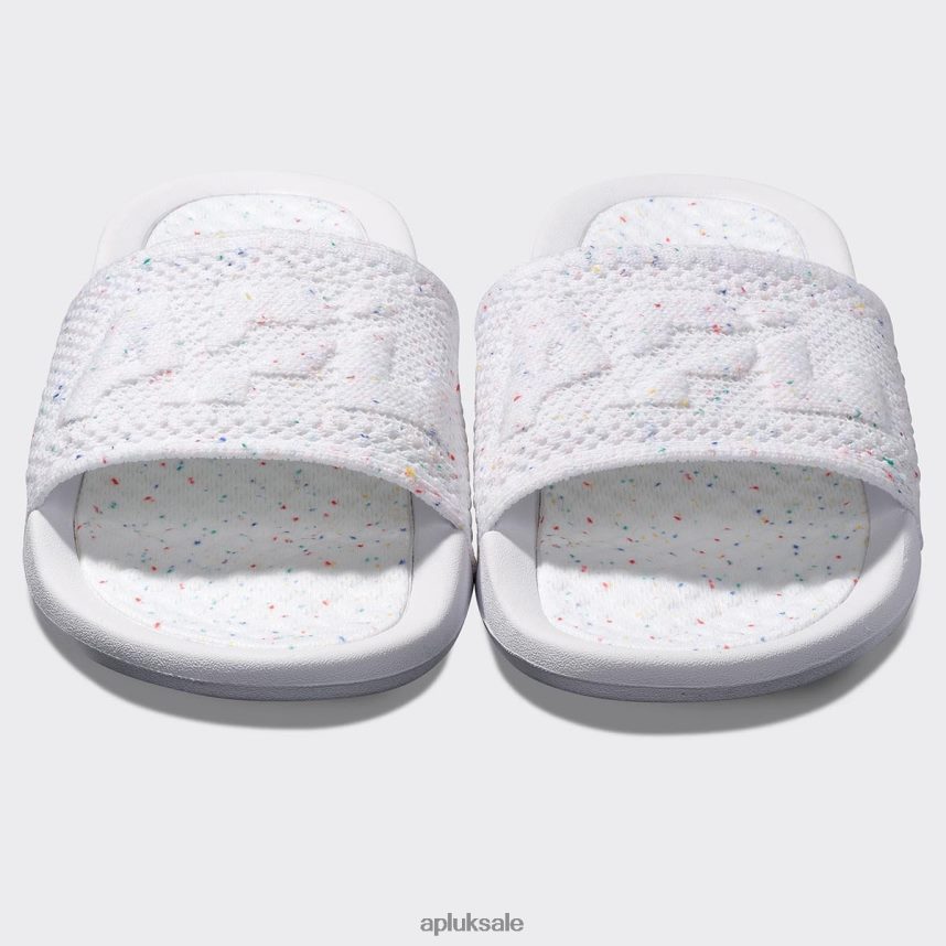 APL Big Logo TechLoom Slide 6 - VH8XNZ1030 APL Shoes UK White/Confetti Men Slides