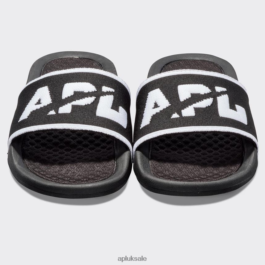 APL Big Logo TechLoom Slide 6 - VH8XNZ1031 APL Shoes UK Black/White Men Slides