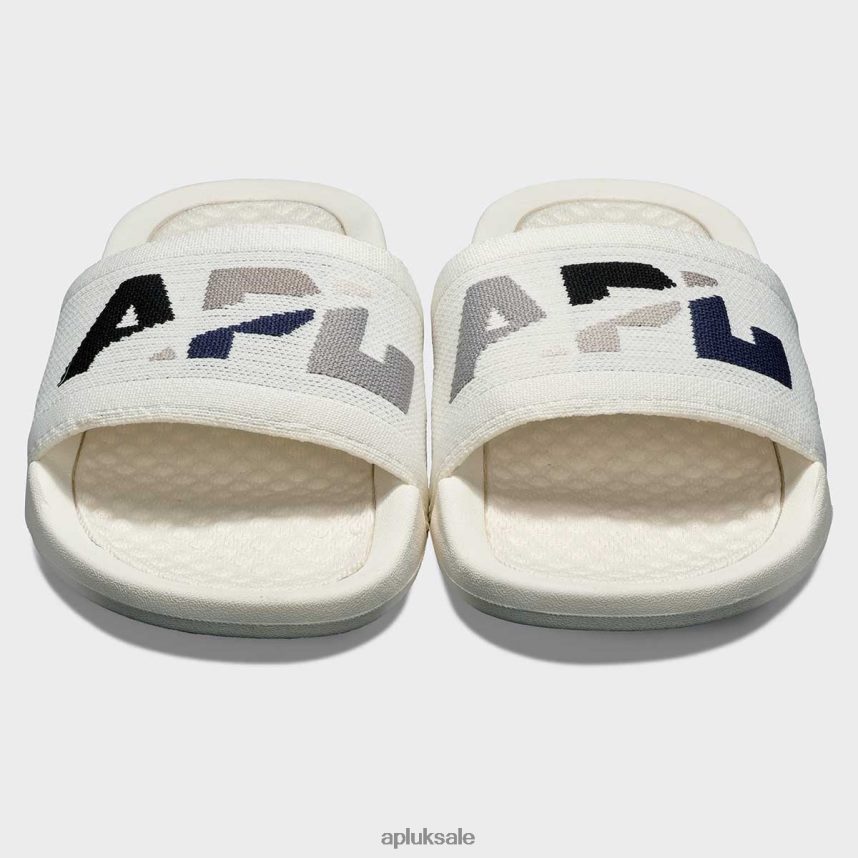 APL Big Logo TechLoom Slide 6 - VH8XNZ1032 APL Shoes UK Ivory/Cement/Multi Men Slides