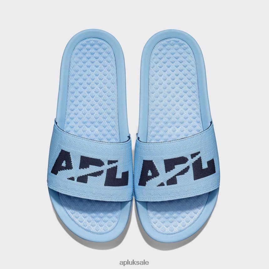 APL Big Logo TechLoom Slide 6 - VH8XNZ1033 APL Shoes UK Ice Blue/Midnight Men Slides