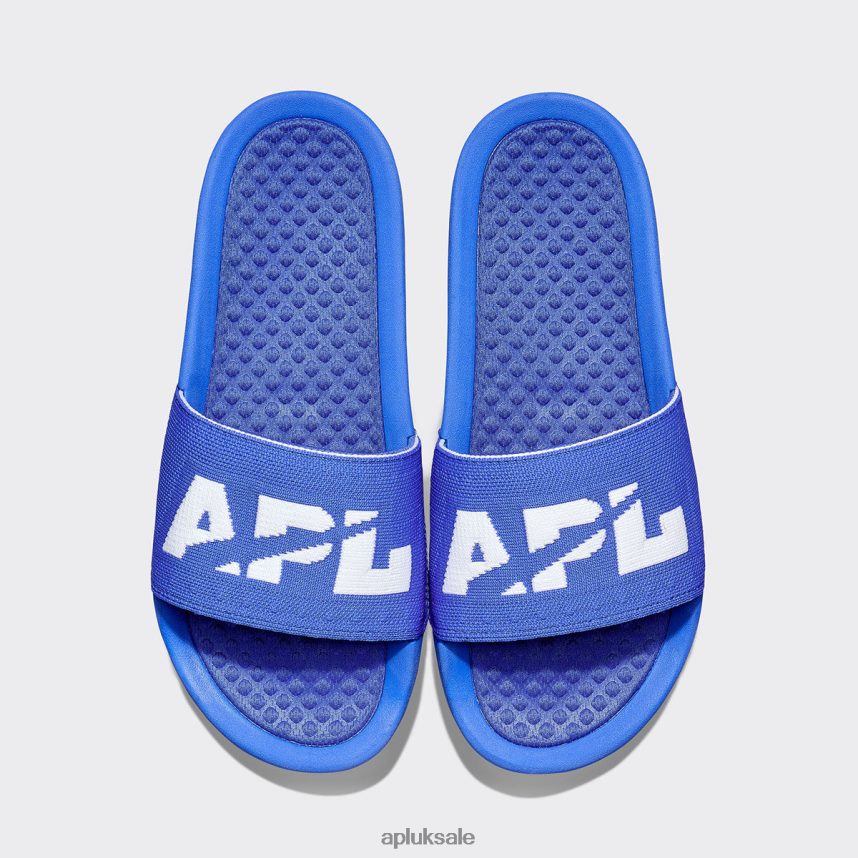 APL Big Logo TechLoom Slide 7 - VH8XNZ1039 APL Shoes UK Cobalt/White Men Slides