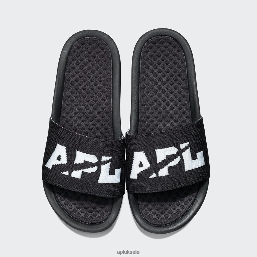 APL Big Logo TechLoom Slide 7 - VH8XNZ1048 APL Shoes UK Black/White Men Slides
