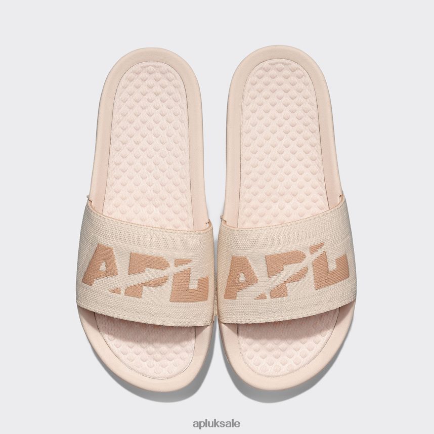 APL Big Logo TechLoom Slide 7 - VH8XNZ1058 APL Shoes UK Warm Silk/Caramel Men Slides