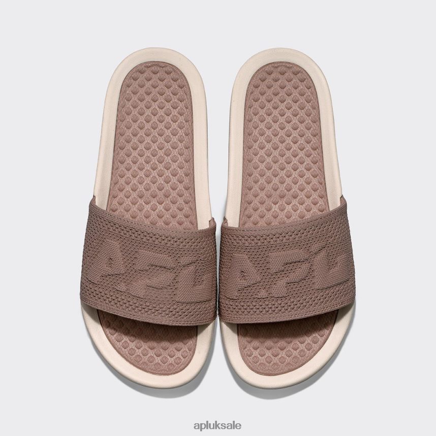 APL Big Logo TechLoom Slide 7 - VH8XNZ1059 APL Shoes UK Almond/Pristine Men Slides