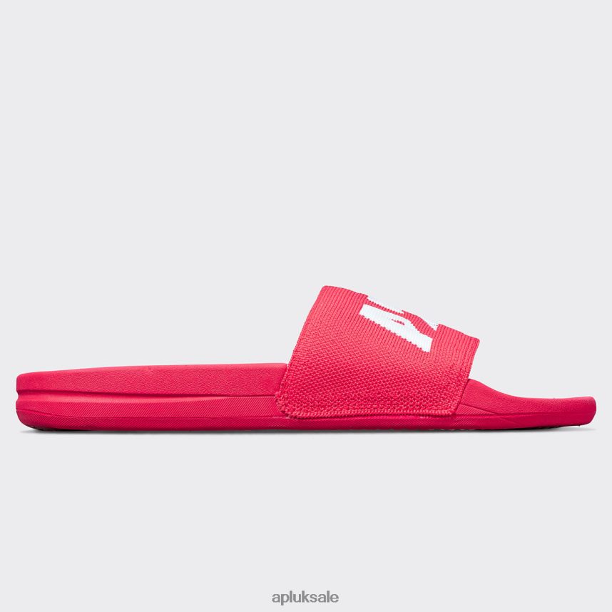APL Big Logo TechLoom Slide 8 - VH8XNZ1067 APL Shoes UK Red/White Men Slides
