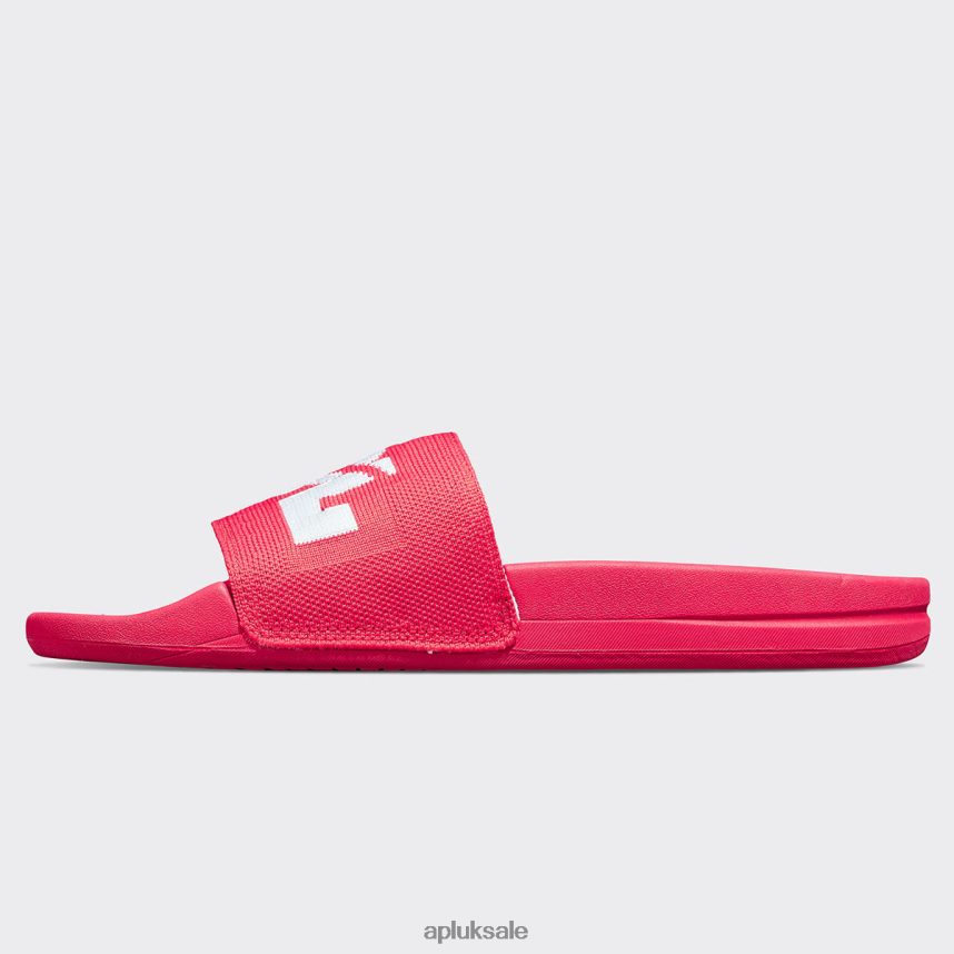 APL Big Logo TechLoom Slide 8 - VH8XNZ1067 APL Shoes UK Red/White Men Slides