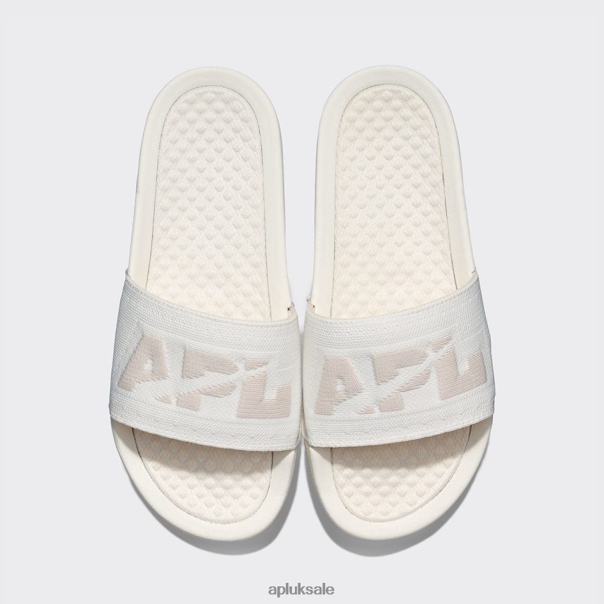 APL Big Logo TechLoom Slide 8 - VH8XNZ1068 APL Shoes UK Ivory/Beach Men Slides