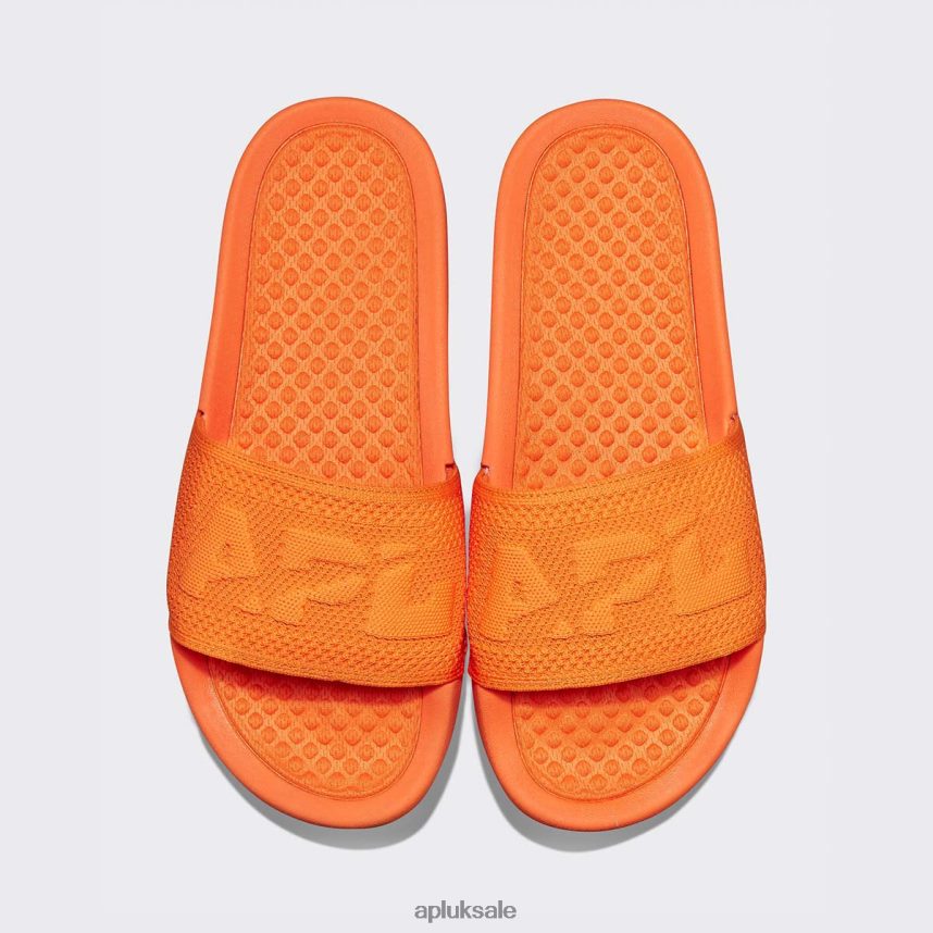 APL Big Logo TechLoom Slide 8 - VH8XNZ1079 APL Shoes UK Orange Men Slides