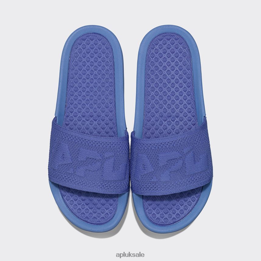 APL Big Logo TechLoom Slide 9 - VH8XNZ1092 APL Shoes UK Blue Haze Men Slides