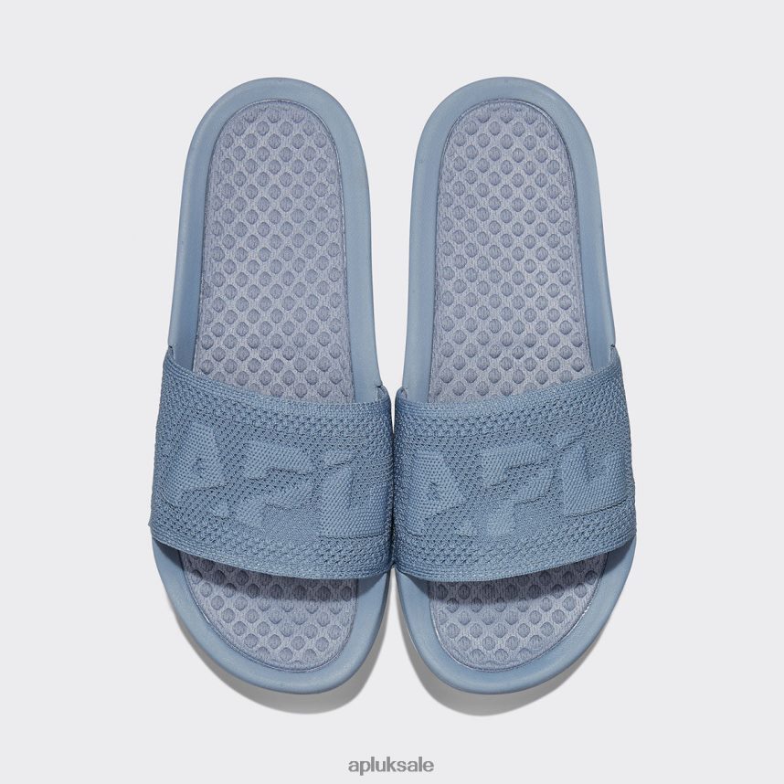 APL Big Logo TechLoom Slide 9 - VH8XNZ1094 APL Shoes UK Slate Men Slides