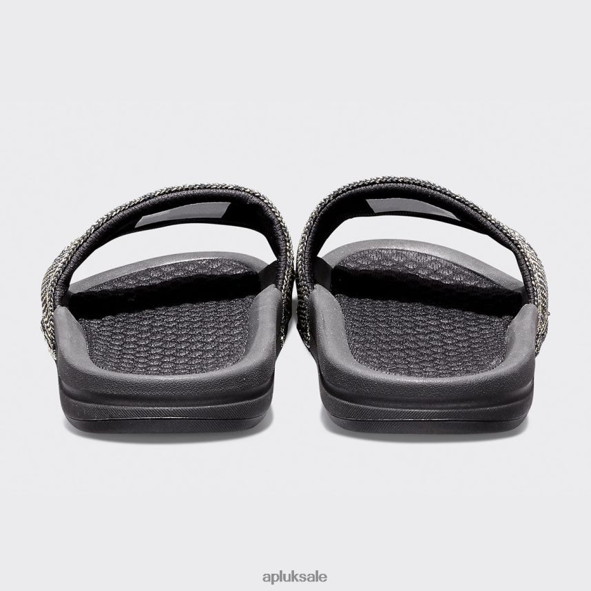 APL Big Logo TechLoom Slide 9 - VH8XNZ1104 APL Shoes UK Black/Gold/Silver Men Slides