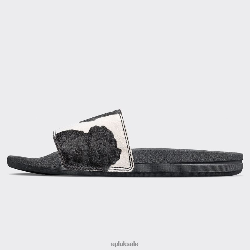 APL Iconic Slide - VH8XNZ1103 APL Shoes UK Black/White/Cow Men Slides