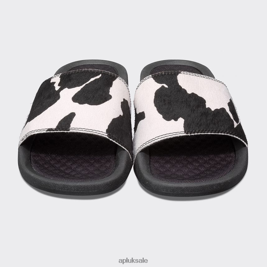 APL Iconic Slide - VH8XNZ1103 APL Shoes UK Black/White/Cow Men Slides