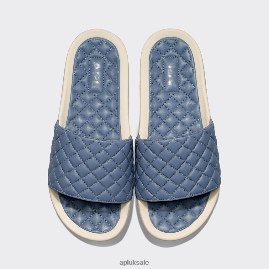 APL Lusso Slide 16 - VH8XNZ1035 APL Shoes UK Slate/Pristine Men Slides