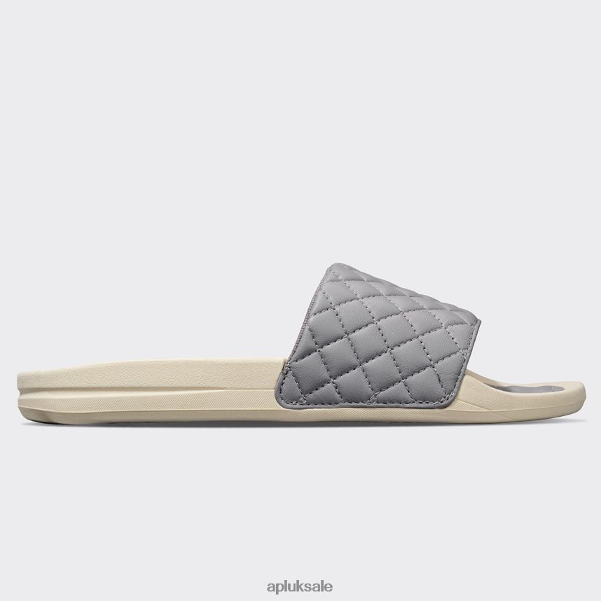 APL Lusso Slide 16 - VH8XNZ1036 APL Shoes UK Cement/Pristine Men Slides