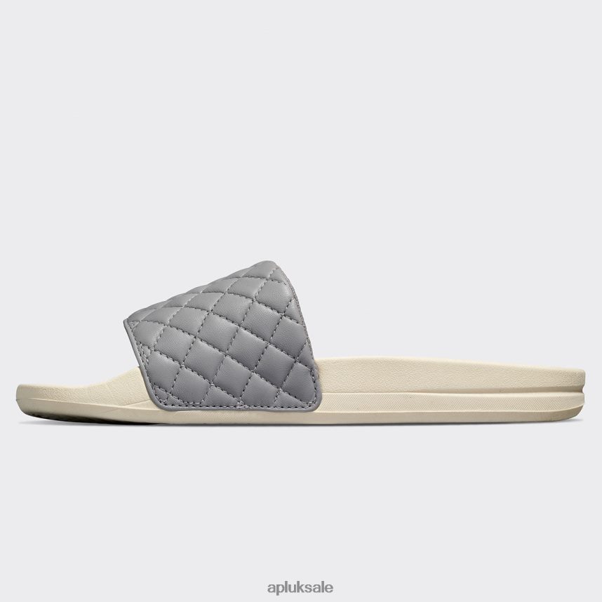 APL Lusso Slide 16 - VH8XNZ1036 APL Shoes UK Cement/Pristine Men Slides