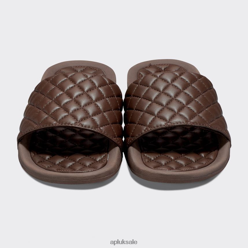 APL Lusso Slide 16 - VH8XNZ1055 APL Shoes UK Chocolate Men Slides