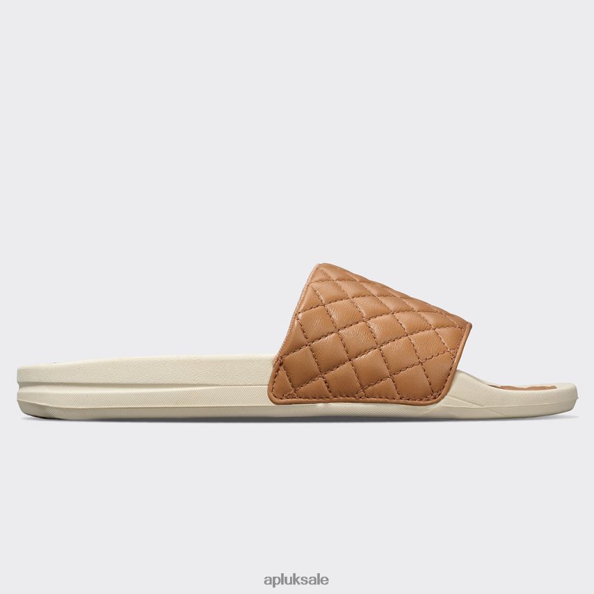 APL Lusso Slide 16 - VH8XNZ1057 APL Shoes UK Caramel/Pristine Men Slides