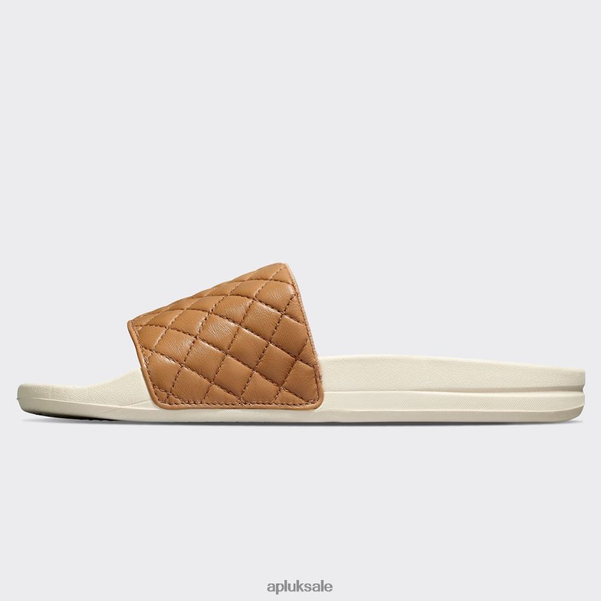 APL Lusso Slide 16 - VH8XNZ1057 APL Shoes UK Caramel/Pristine Men Slides
