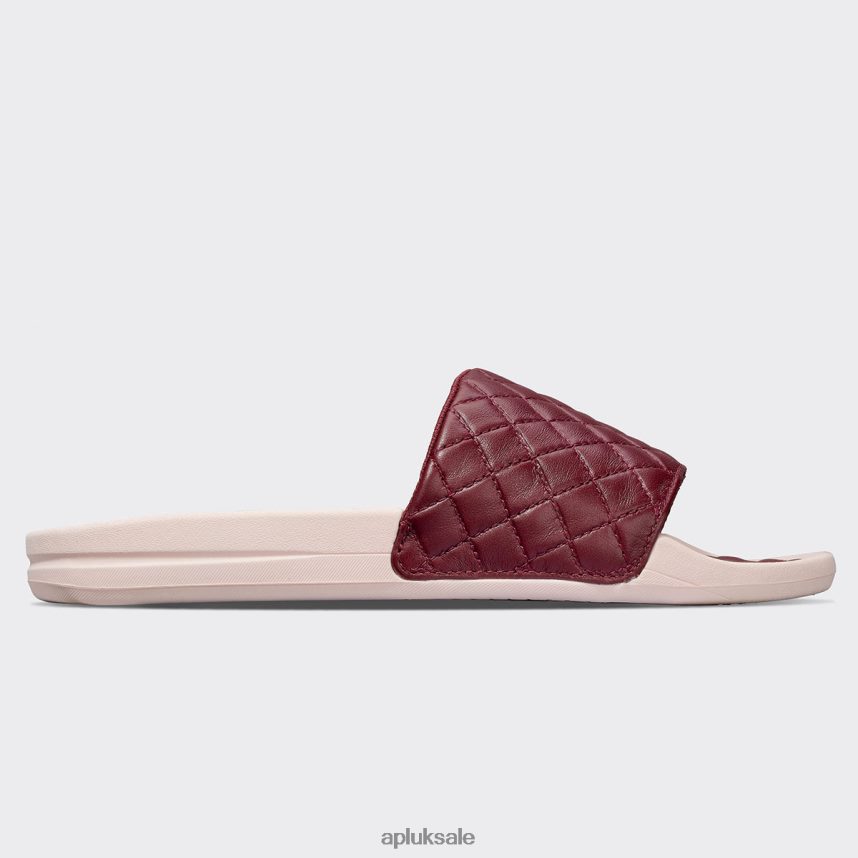 APL Lusso Slide 16 - VH8XNZ1064 APL Shoes UK Burgundy/Creme Men Slides