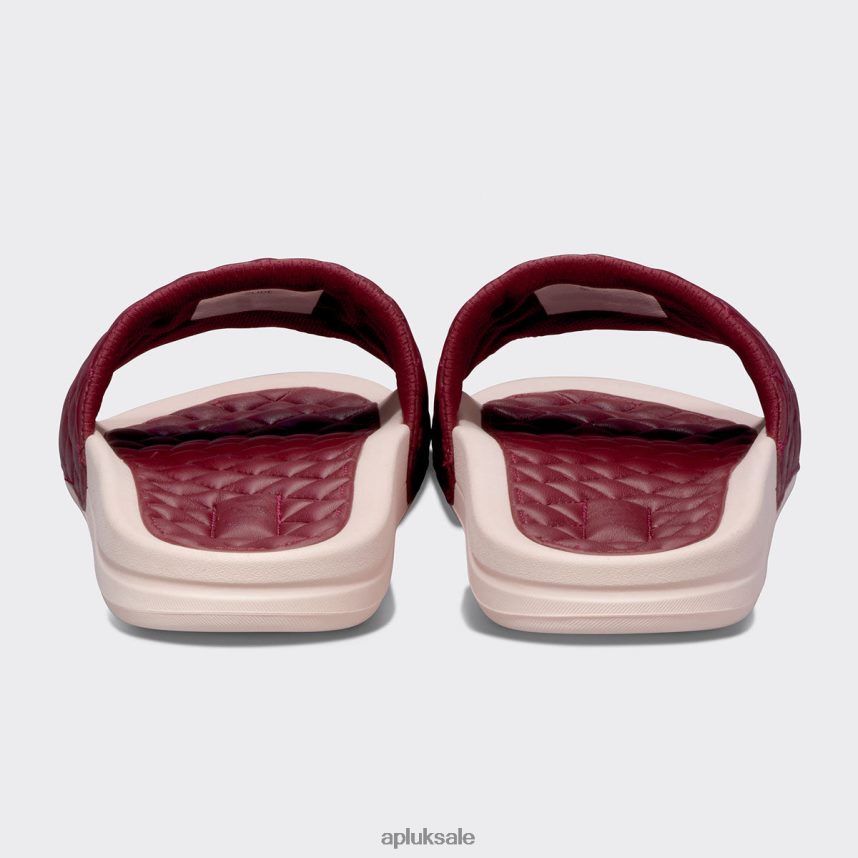 APL Lusso Slide 16 - VH8XNZ1064 APL Shoes UK Burgundy/Creme Men Slides