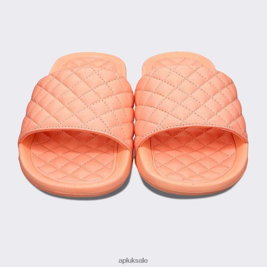 APL Lusso Slide 17 - VH8XNZ1077 APL Shoes UK Neon Peach Men Slides