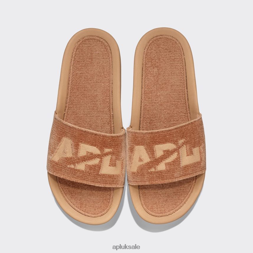APL TechLoom Velvet Slide - VH8XNZ998 APL Shoes UK Caramel Men Slides