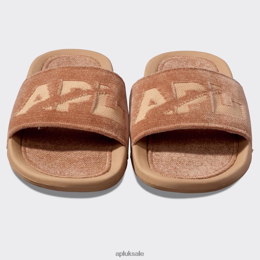 APL TechLoom Velvet Slide - VH8XNZ998 APL Shoes UK Caramel Men Slides