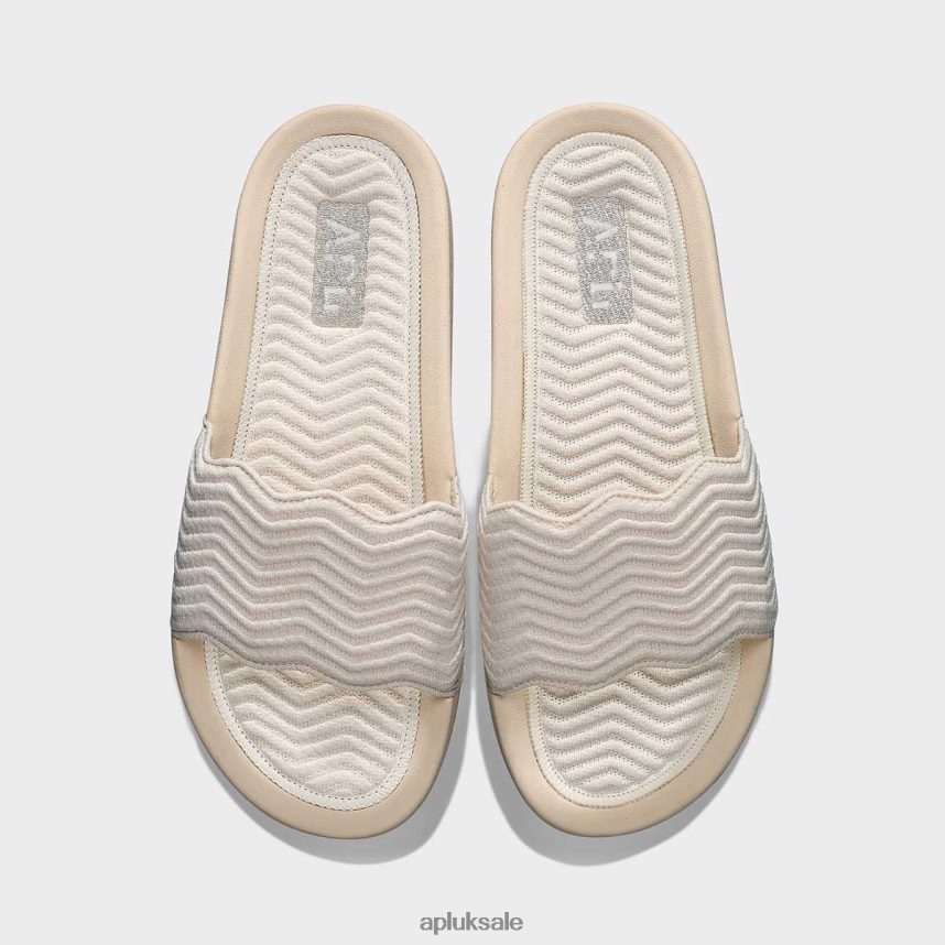 APL TechLoom ZigZag Slide - VH8XNZ986 APL Shoes UK Beach/Ivory Men Slides