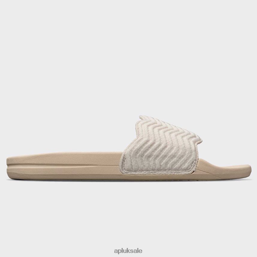 APL TechLoom ZigZag Slide - VH8XNZ986 APL Shoes UK Beach/Ivory Men Slides