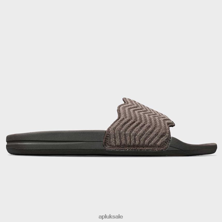 APL TechLoom ZigZag Slide - VH8XNZ987 APL Shoes UK Chocolate/Almond Men Slides