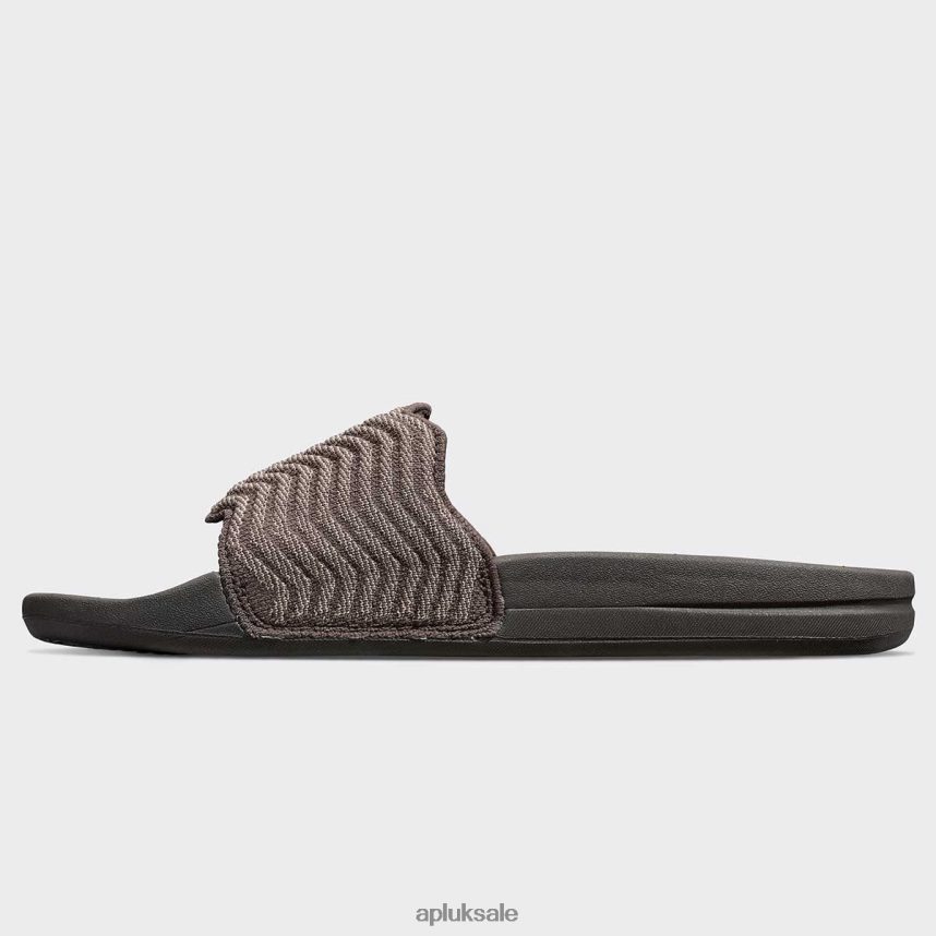 APL TechLoom ZigZag Slide - VH8XNZ987 APL Shoes UK Chocolate/Almond Men Slides