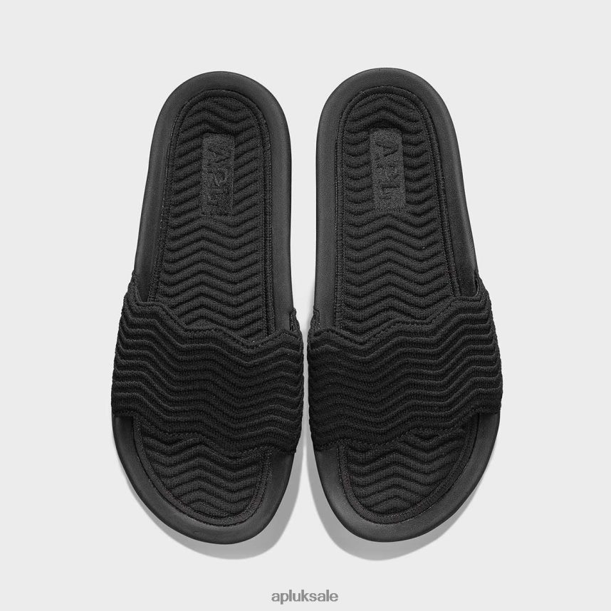 APL TechLoom ZigZag Slide - VH8XNZ988 APL Shoes UK Black Men Slides