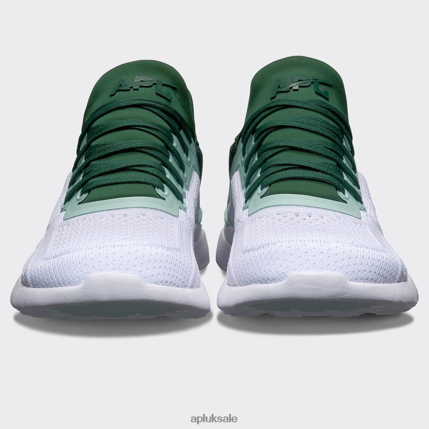 APL TechLoom Tracer 53 - VH8XNZ932 APL Shoes UK White/Great Green/Peppermint Men Training