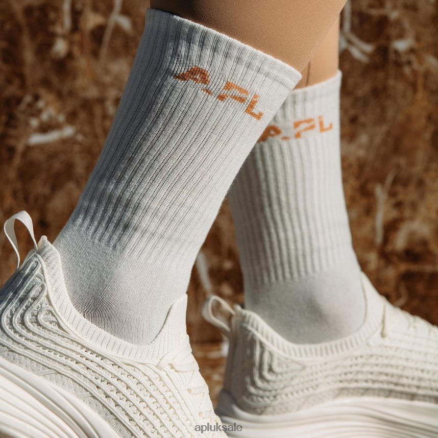 APL Lux Logo Sock-Ivory 3 Pack - VH8XNZ709 APL UK Sale White Unisex Accessories