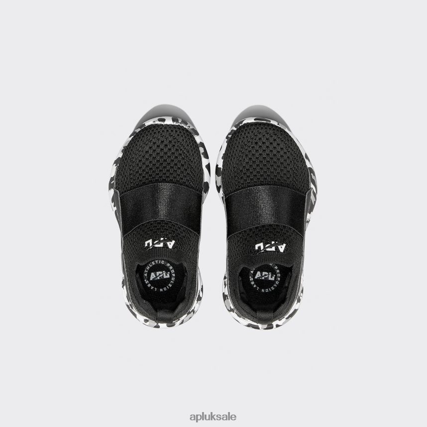 APL TechLoom Bliss 1 - VH8XNZ1127 APL UK Sale Black/White/Leopard Kids Sneakers