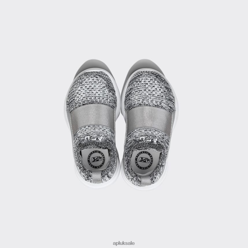 APL TechLoom Bliss 1 - VH8XNZ1128 APL UK Sale Heather Grey/White Kids Sneakers
