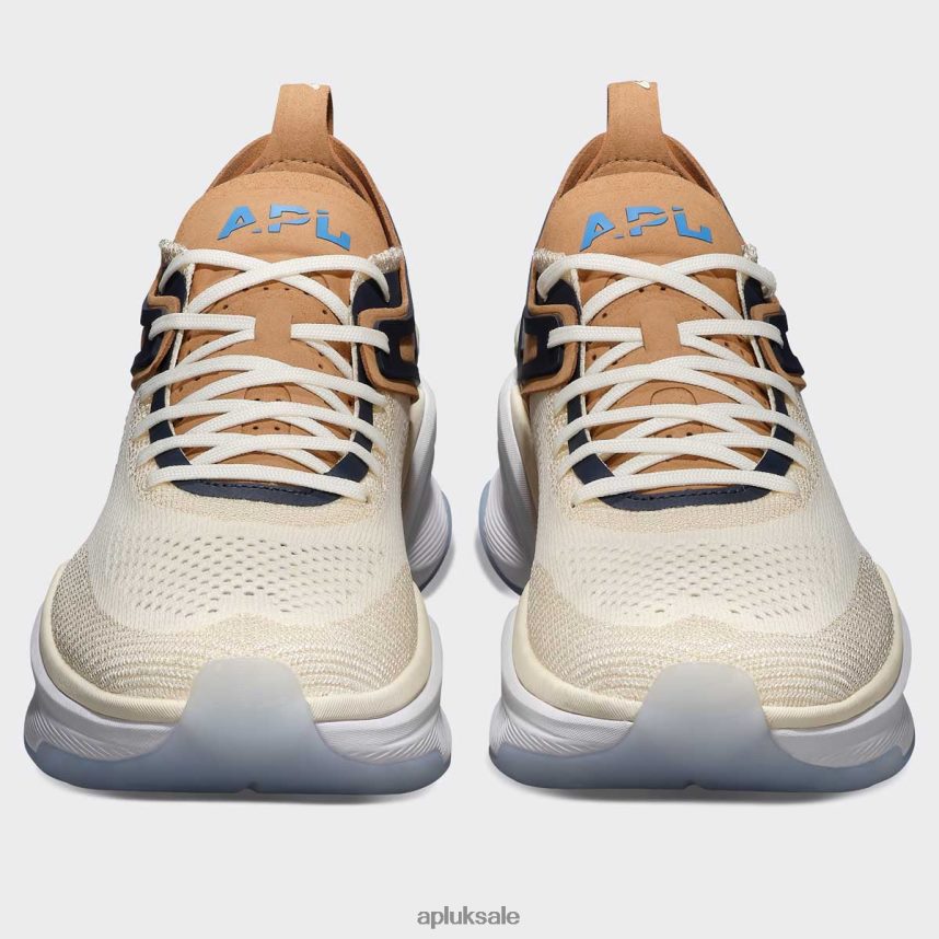 APL McLaren HySpeed - VH8XNZ119 APL Shoes UK Pristine/Tan/Midnight Women Running