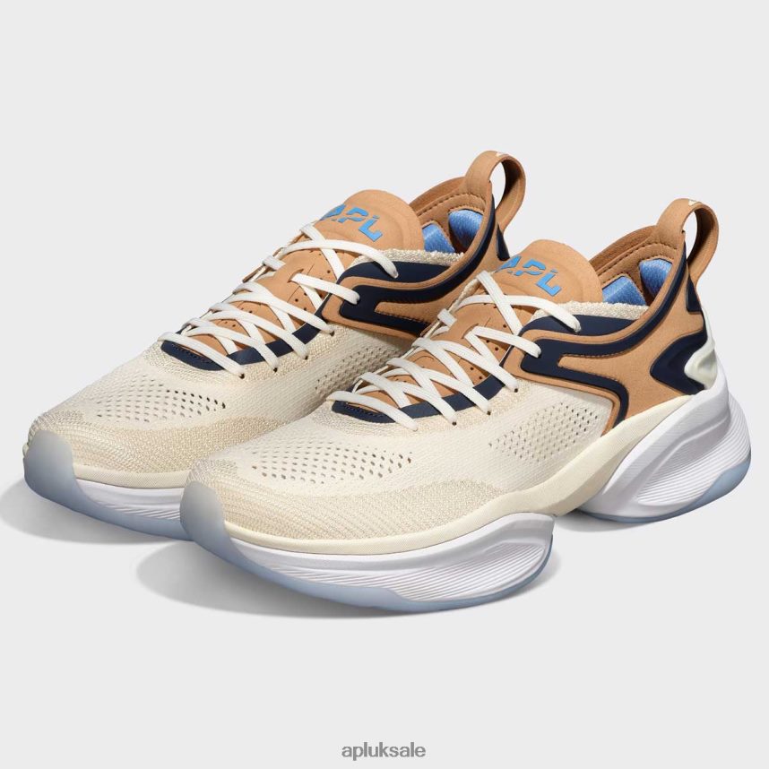 APL McLaren HySpeed - VH8XNZ119 APL Shoes UK Pristine/Tan/Midnight Women Running