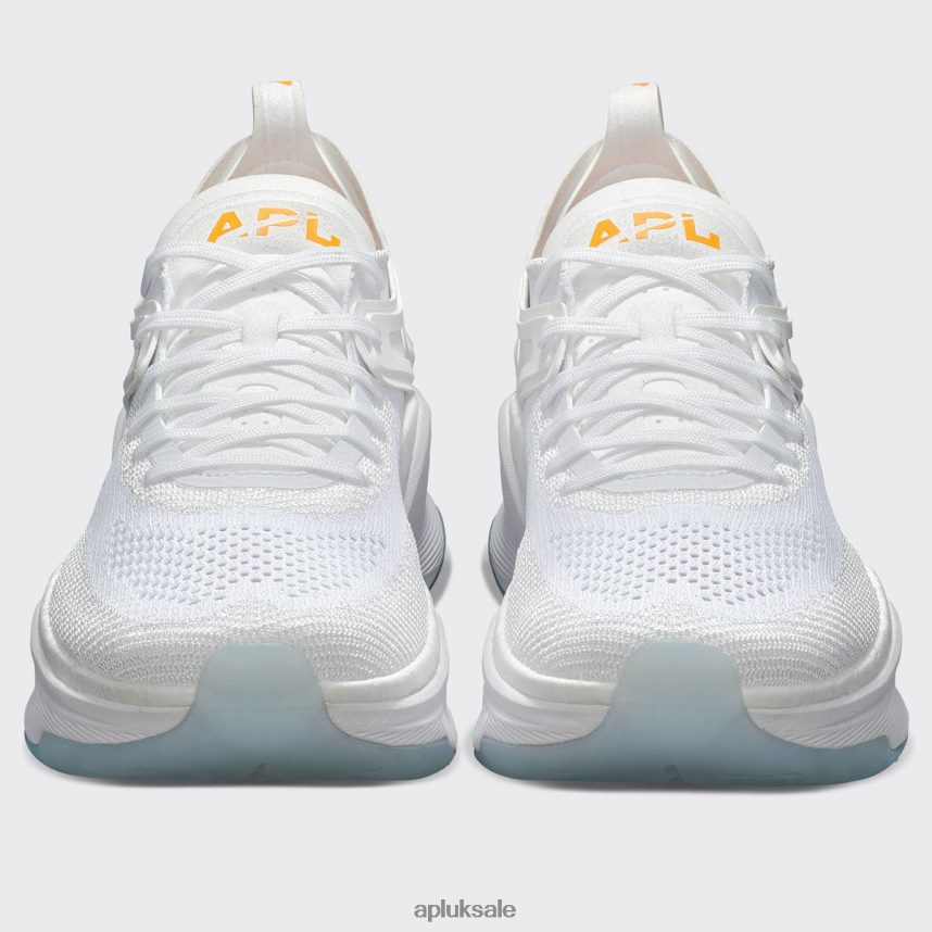 APL McLaren HySpeed - VH8XNZ340 APL Shoes UK White/McLaren Orange Women Running