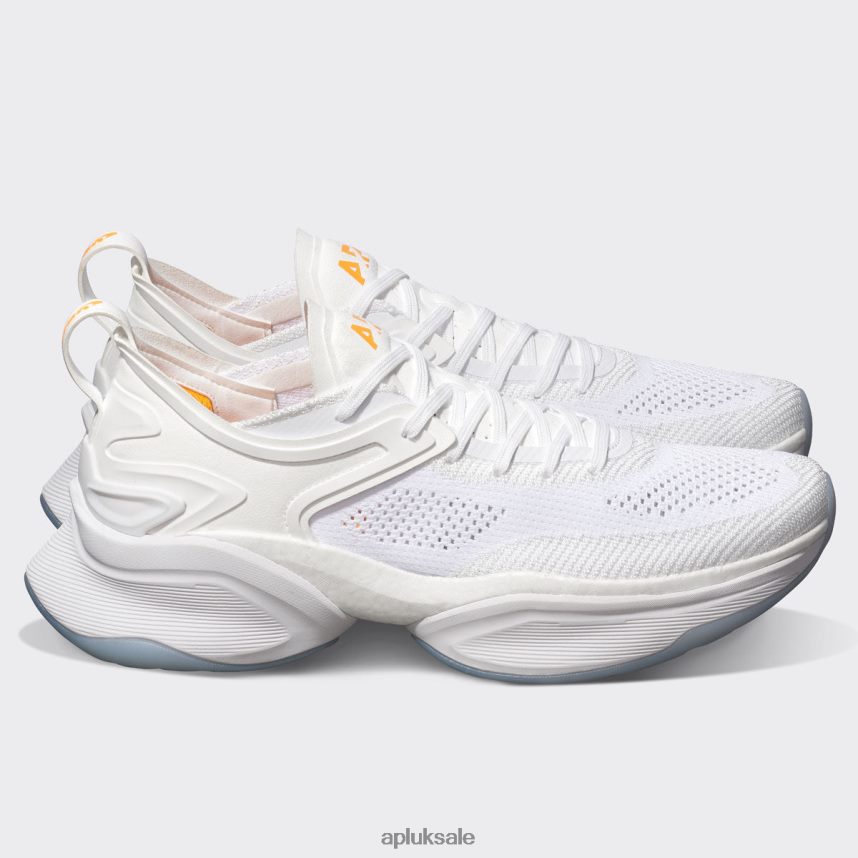 APL McLaren HySpeed - VH8XNZ340 APL Shoes UK White/McLaren Orange Women Running